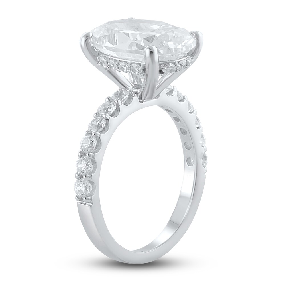 Lab-Created Diamond Engagement Ring 5-3/4 ct tw Oval/Round Platinum 5ptxahDM Lab-Created Diamond Engagement Ring 5-3/4 ct tw Oval/Round Platinum 5ptxahDM