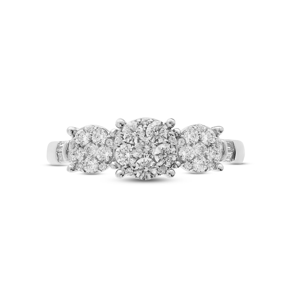 Diamond Engagement Ring 3/4 ct tw Round 10K White Gold 607O2QQ5 Diamond Engagement Ring 3/4 ct tw Round 10K White Gold 607O2QQ5