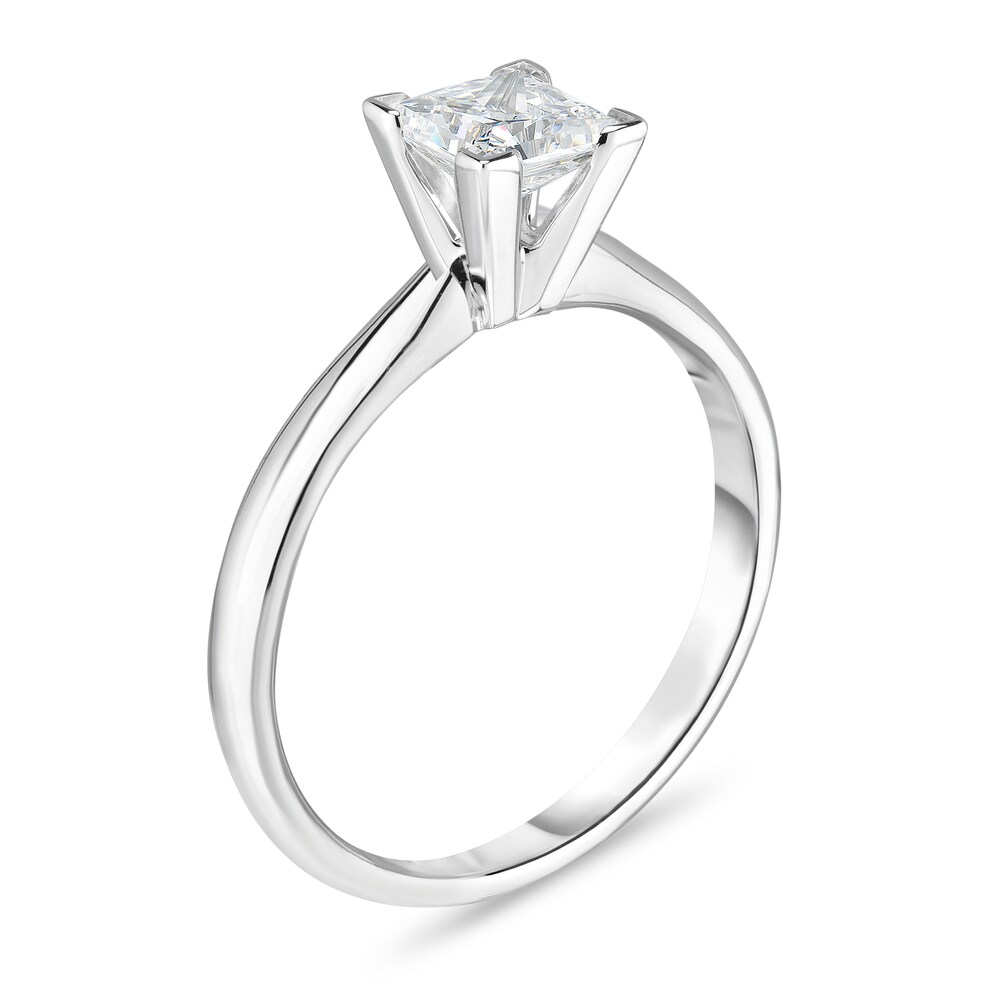 Diamond Solitaire Ring 1/3 ct tw Princess 14K White Gold (I1/I) 6310Hklu Diamond Solitaire Ring 1/3 ct tw Princess 14K White Gold (I1/I) 6310Hklu