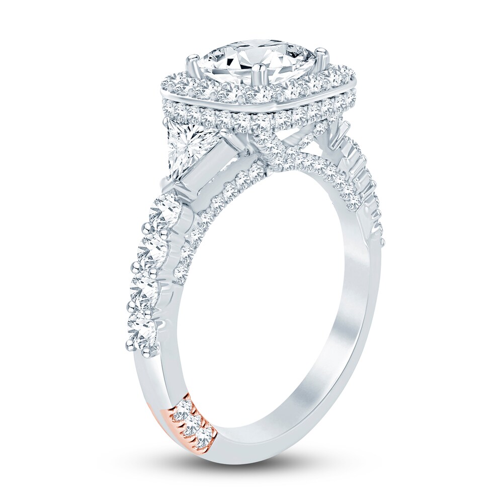 Pnina Tornai Lab-Created Diamond Engagement Ring 2-7/8 ct tw Cushion/Trillion/ Round 14K White Gold 68bHv26N Pnina Tornai Lab-Created Diamond Engagement Ring 2-7/8 ct tw Cushion/Trillion/ Round 14K White Gold 68bHv26N