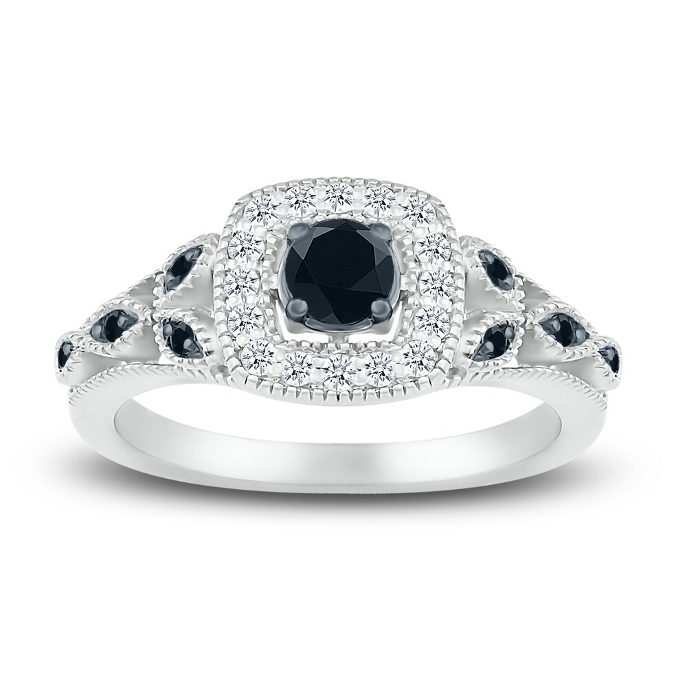 Black Diamond Bridal Set 1/2 ct tw Round 10K White Gold 6FGzqQVq Black Diamond Bridal Set 1/2 ct tw Round 10K White Gold 6FGzqQVq