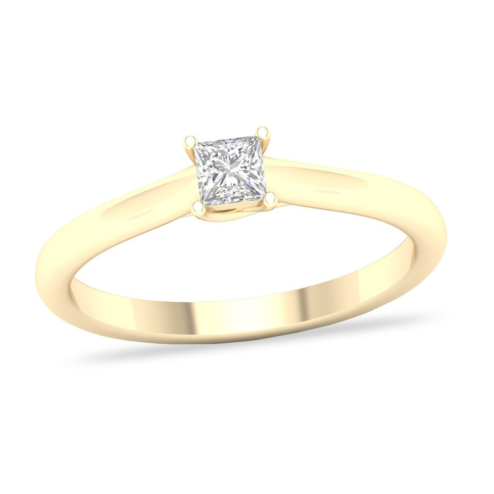 Diamond Solitaire Ring 1/4 ct tw Princess-cut 14K Yellow Gold (SI2/I) 6MttTl5m Diamond Solitaire Ring 1/4 ct tw Princess-cut 14K Yellow Gold (SI2/I) 6MttTl5m