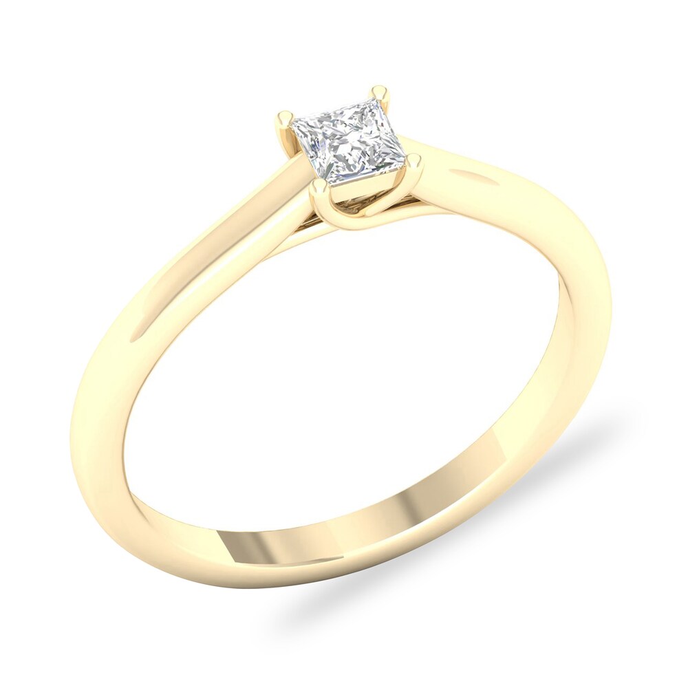 Diamond Solitaire Ring 1/4 ct tw Princess-cut 14K Yellow Gold (SI2/I) 6MttTl5m Diamond Solitaire Ring 1/4 ct tw Princess-cut 14K Yellow Gold (SI2/I) 6MttTl5m