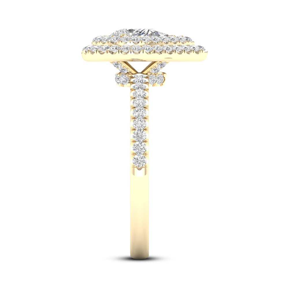 Diamond Engagement Ring 3/4 ct tw Pear-shaped/Round 14K Yellow Gold 6NcxhVKg Diamond Engagement Ring 3/4 ct tw Pear-shaped/Round 14K Yellow Gold 6NcxhVKg