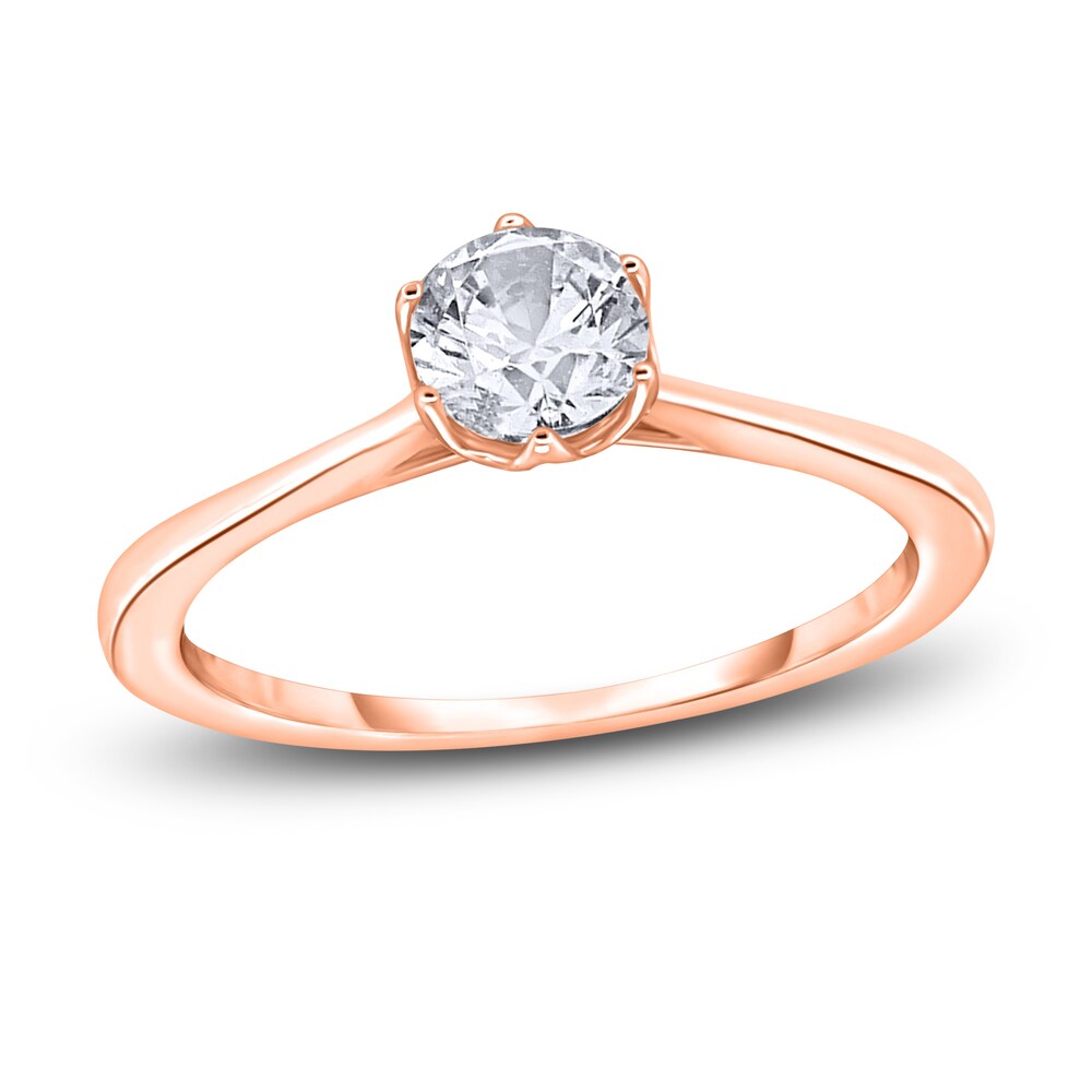 Diamond Cathedral Solitaire Engagement Ring 1/2 ct tw Round 14K Rose Gold (I2/I) 6NrJXXLV Diamond Cathedral Solitaire Engagement Ring 1/2 ct tw Round 14K Rose Gold (I2/I) 6NrJXXLV