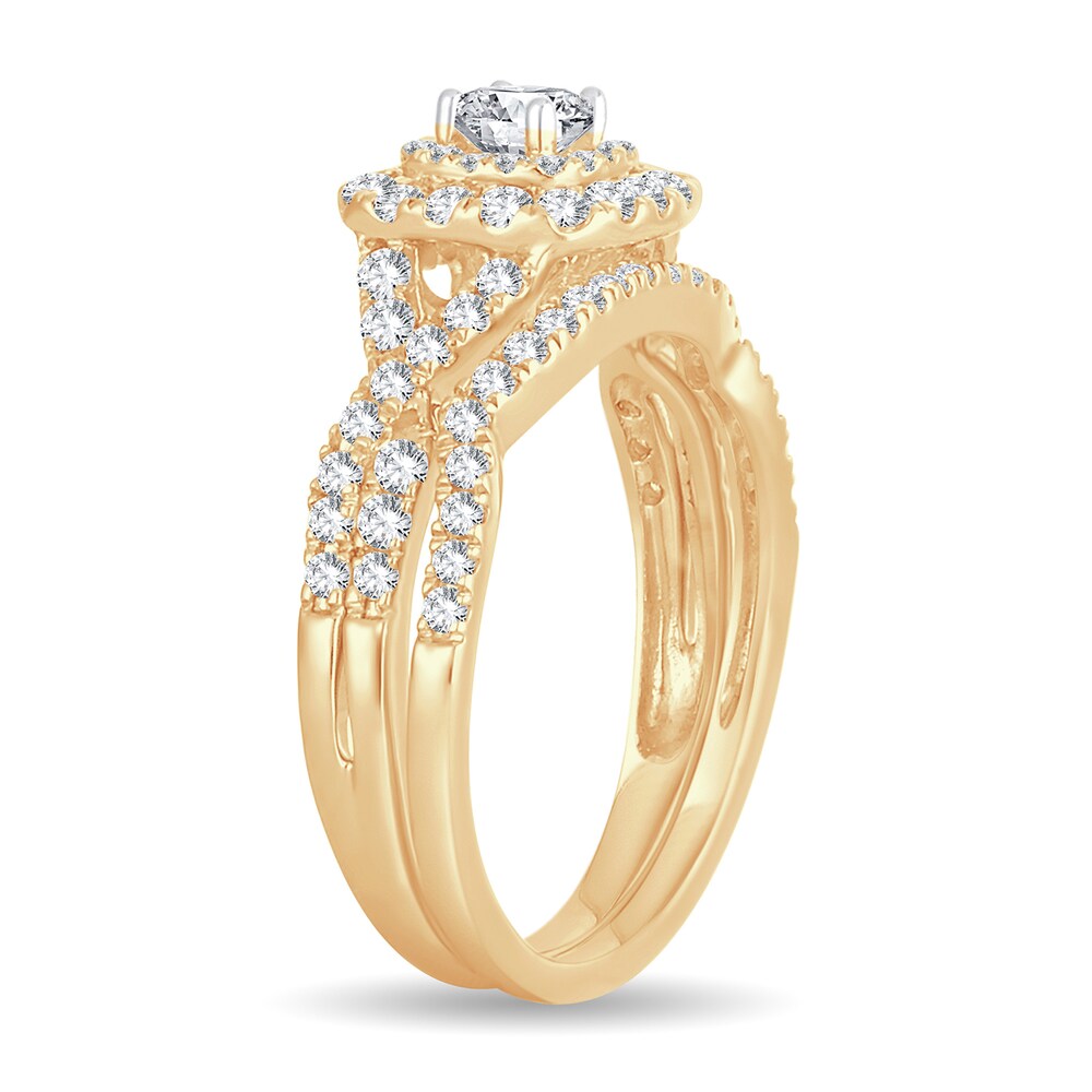 Diamond Bridal Set 1 ct tw Round 14K Yellow Gold 6RRDv6n4 Diamond Bridal Set 1 ct tw Round 14K Yellow Gold 6RRDv6n4