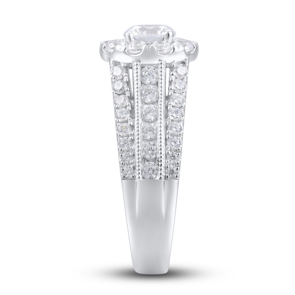 Diamond Engagement Ring 2-1/4 ct tw Round 14K White Gold 6SZmGhnB Diamond Engagement Ring 2-1/4 ct tw Round 14K White Gold 6SZmGhnB