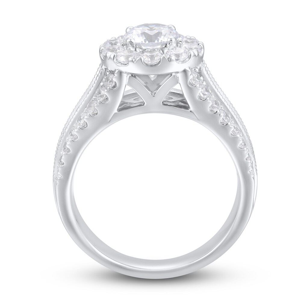 Diamond Engagement Ring 2-1/4 ct tw Round 14K White Gold 6SZmGhnB Diamond Engagement Ring 2-1/4 ct tw Round 14K White Gold 6SZmGhnB