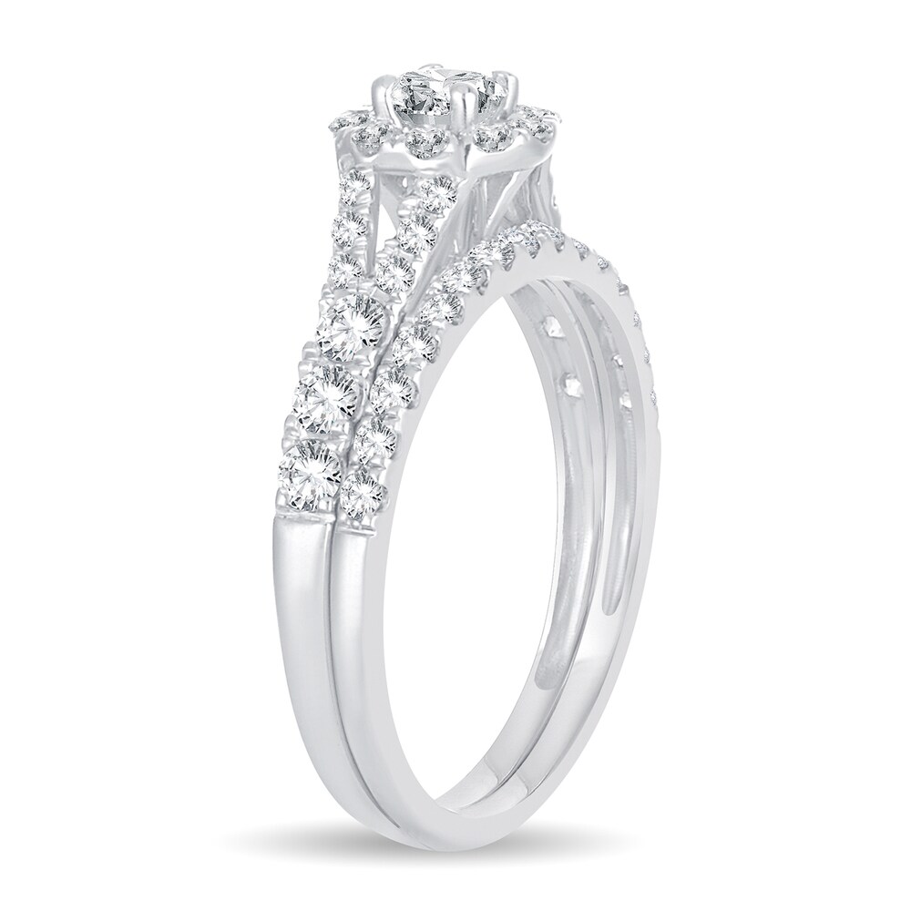Diamond Bridal Set 1 ct tw Round 14K White Gold 6kJH1YIK Diamond Bridal Set 1 ct tw Round 14K White Gold 6kJH1YIK