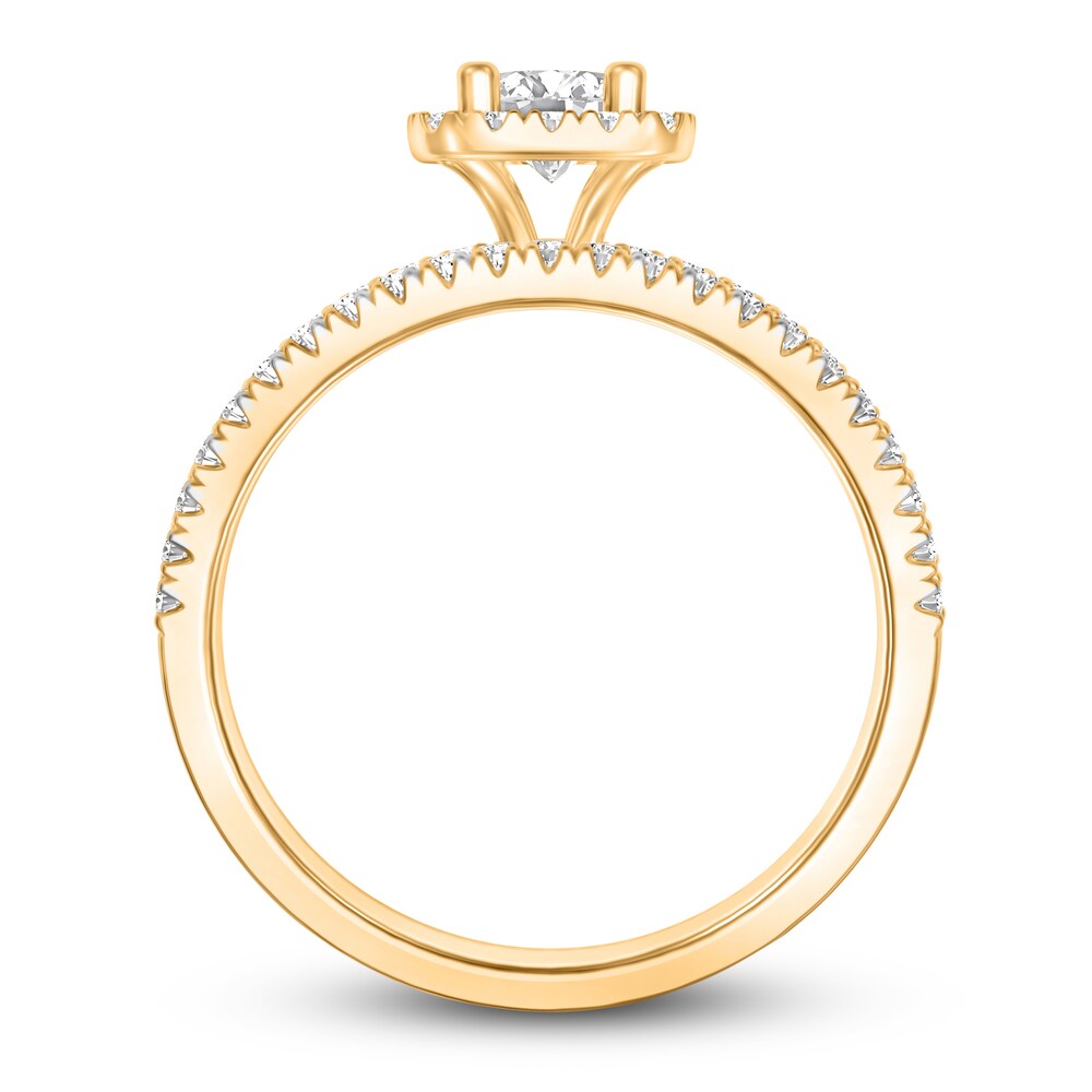 Diamond Bridal Set 3/4 ct tw Round 14K Yellow Gold 6mkSDmAS Diamond Bridal Set 3/4 ct tw Round 14K Yellow Gold 6mkSDmAS