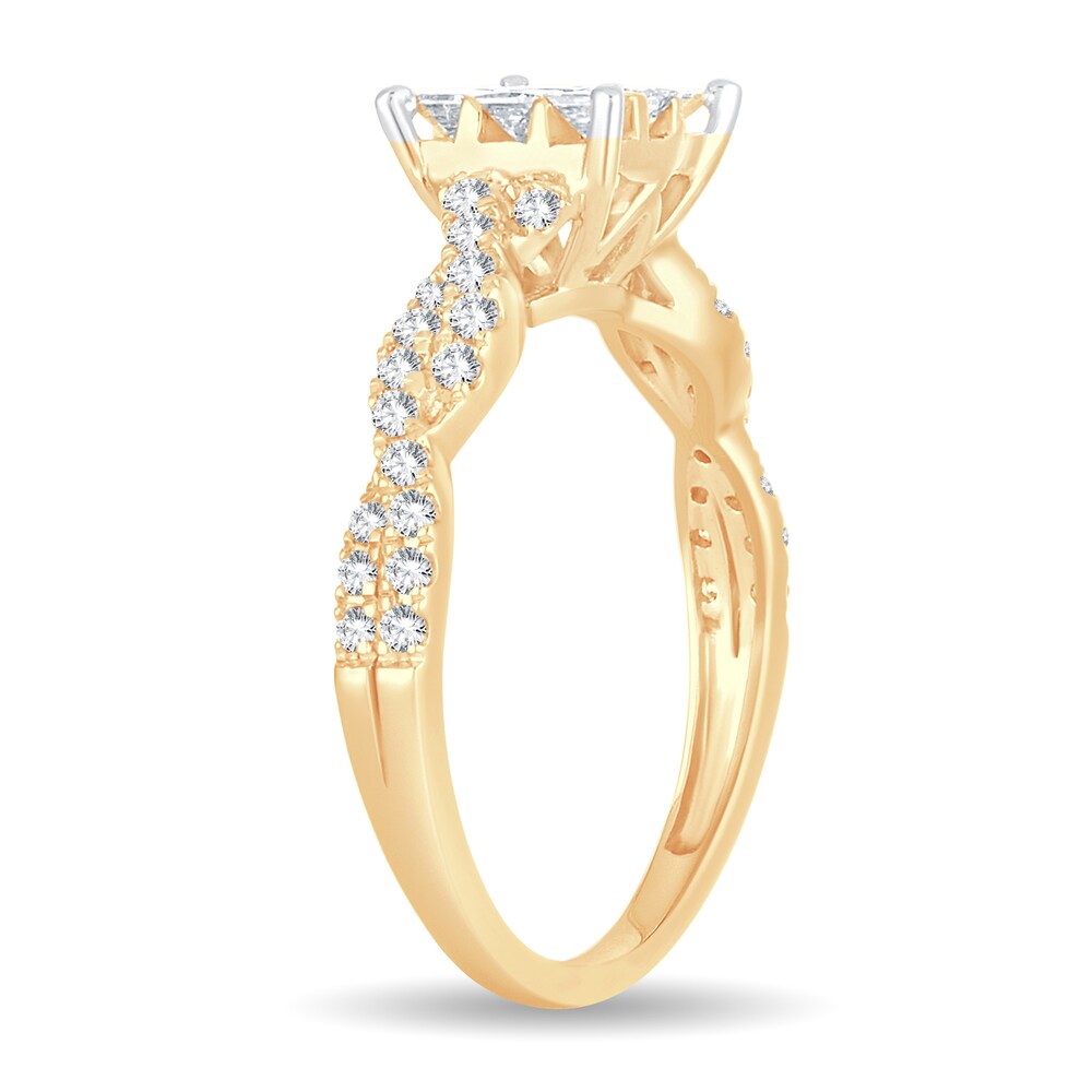 Diamond Ring 3/4 ct tw Princess 14K Yellow Gold 6pVS2AyY Diamond Ring 3/4 ct tw Princess 14K Yellow Gold 6pVS2AyY
