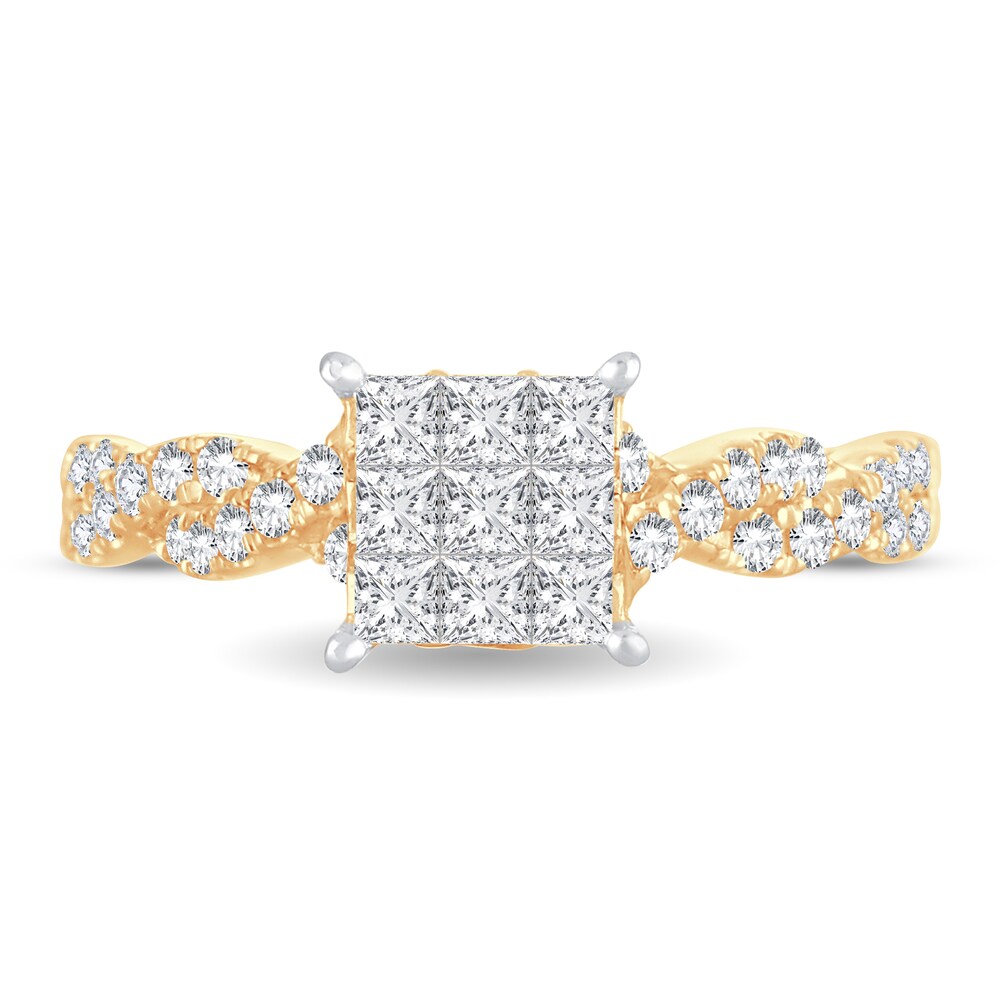 Diamond Ring 3/4 ct tw Princess 14K Yellow Gold 6pVS2AyY Diamond Ring 3/4 ct tw Princess 14K Yellow Gold 6pVS2AyY