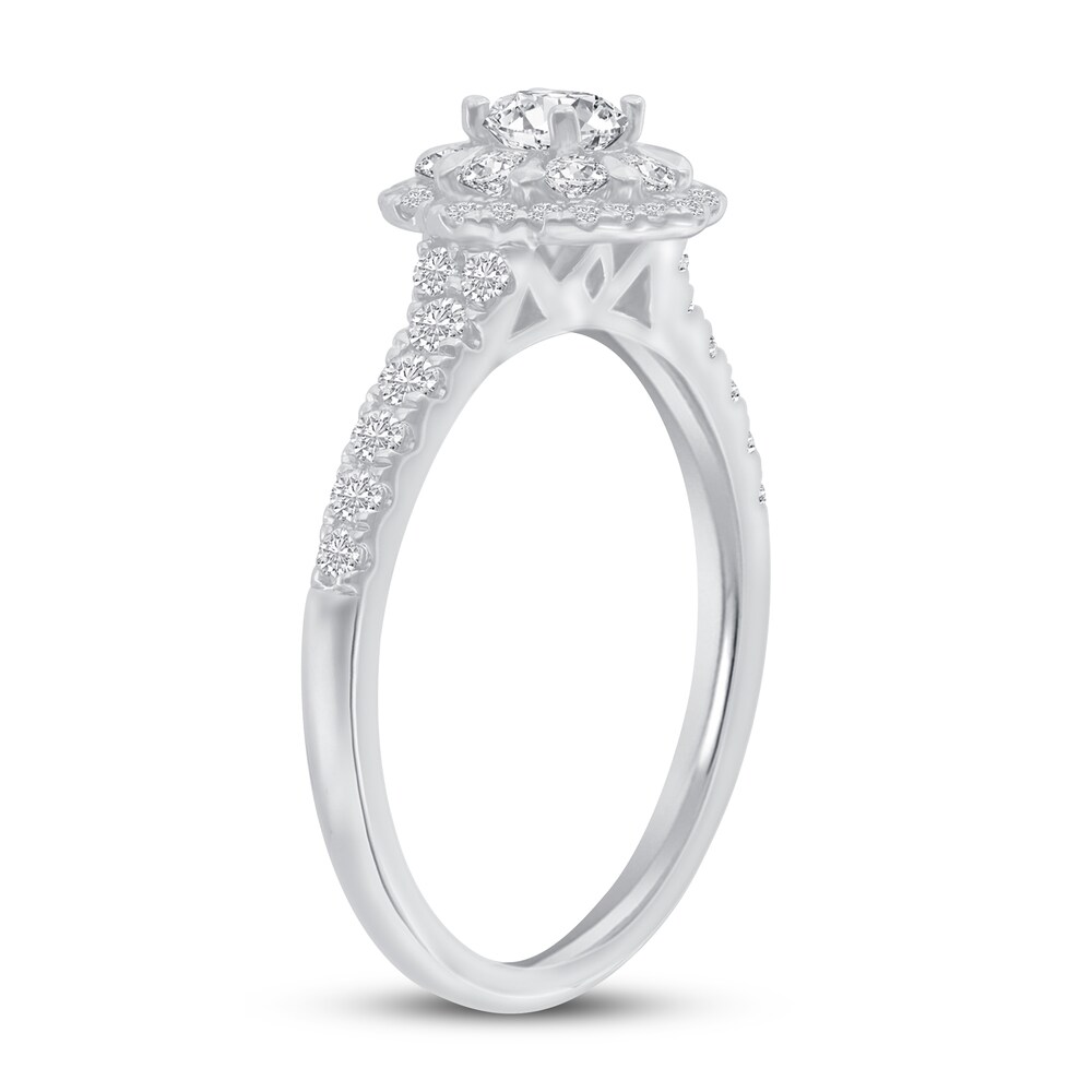 Diamond Engagement Ring 7/8 ct tw Round 14K White Gold 6zoEFJMT Diamond Engagement Ring 7/8 ct tw Round 14K White Gold 6zoEFJMT