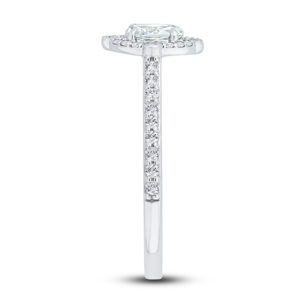 Diamond Engagement Ring 3/8 ct tw Oval/Round 14K White Gold 7ltvLmih Diamond Engagement Ring 3/8 ct tw Oval/Round 14K White Gold 7ltvLmih