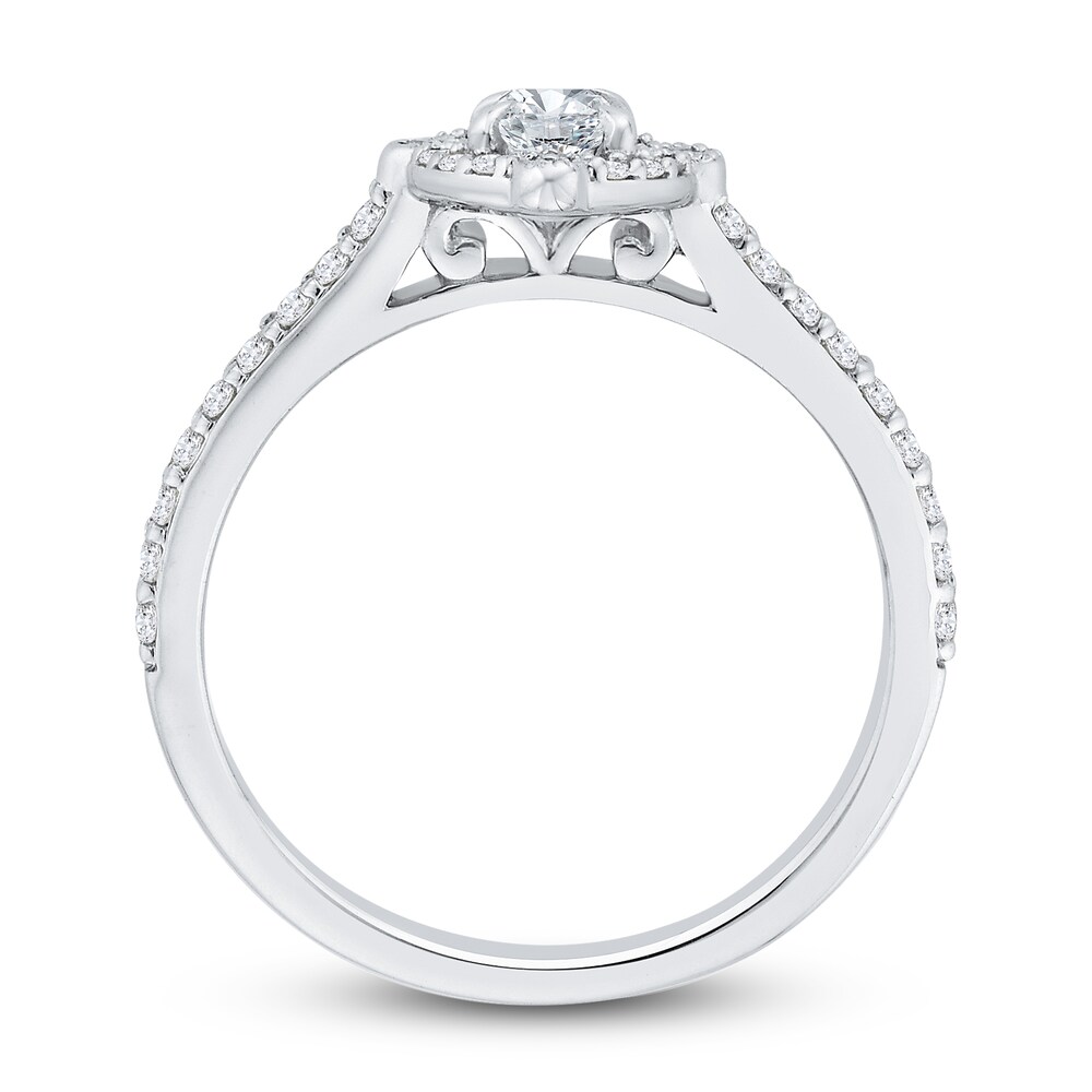 Diamond Engagement Ring 3/8 ct tw Oval/Round 14K White Gold 7ltvLmih Diamond Engagement Ring 3/8 ct tw Oval/Round 14K White Gold 7ltvLmih