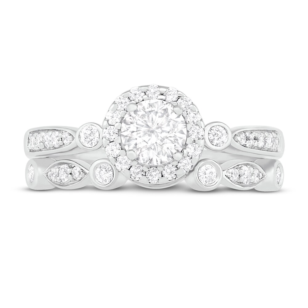 Diamond Bridal Set 5/8 ct tw Round 14K White Gold 7pmIhvU1 Diamond Bridal Set 5/8 ct tw Round 14K White Gold 7pmIhvU1