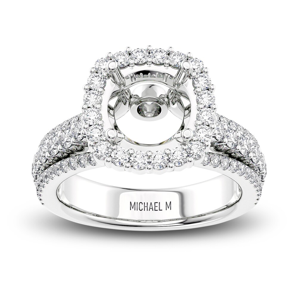 Michael M Diamond Engagement Ring Setting 1 ct tw Round 18K White Gold (Center diamond is sold separately) 7r2CnTsK Michael M Diamond Engagement Ring Setting 1 ct tw Round 18K White Gold (Center diamond is sold separately) 7r2CnTsK