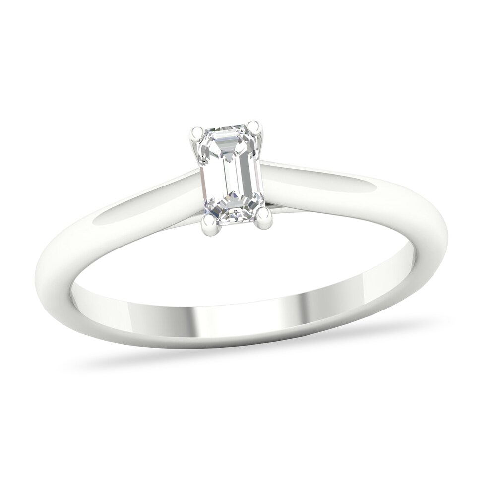 Diamond Solitaire Ring 1/4 ct tw Emerald-cut 14K White Gold (SI2/I) 7xU2Iyg4 Diamond Solitaire Ring 1/4 ct tw Emerald-cut 14K White Gold (SI2/I) 7xU2Iyg4