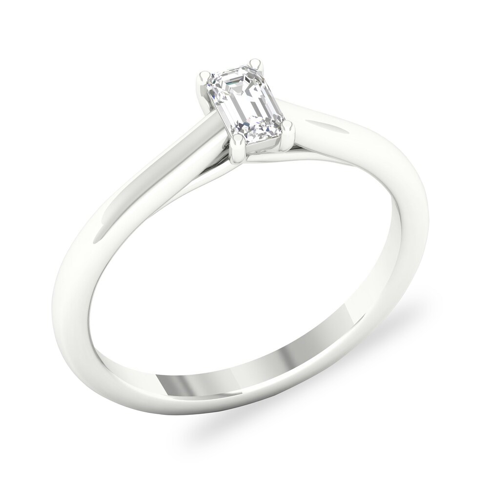 Diamond Solitaire Ring 1/4 ct tw Emerald-cut 14K White Gold (SI2/I) 7xU2Iyg4 Diamond Solitaire Ring 1/4 ct tw Emerald-cut 14K White Gold (SI2/I) 7xU2Iyg4
