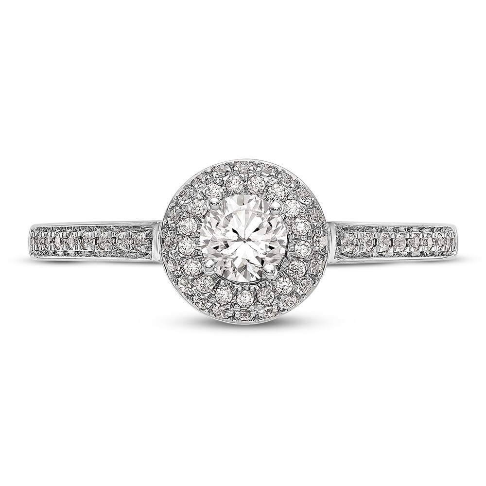 Diamond Engagement Ring 3/8 ct tw Round 14K White Gold 80Emeapl Diamond Engagement Ring 3/8 ct tw Round 14K White Gold 80Emeapl