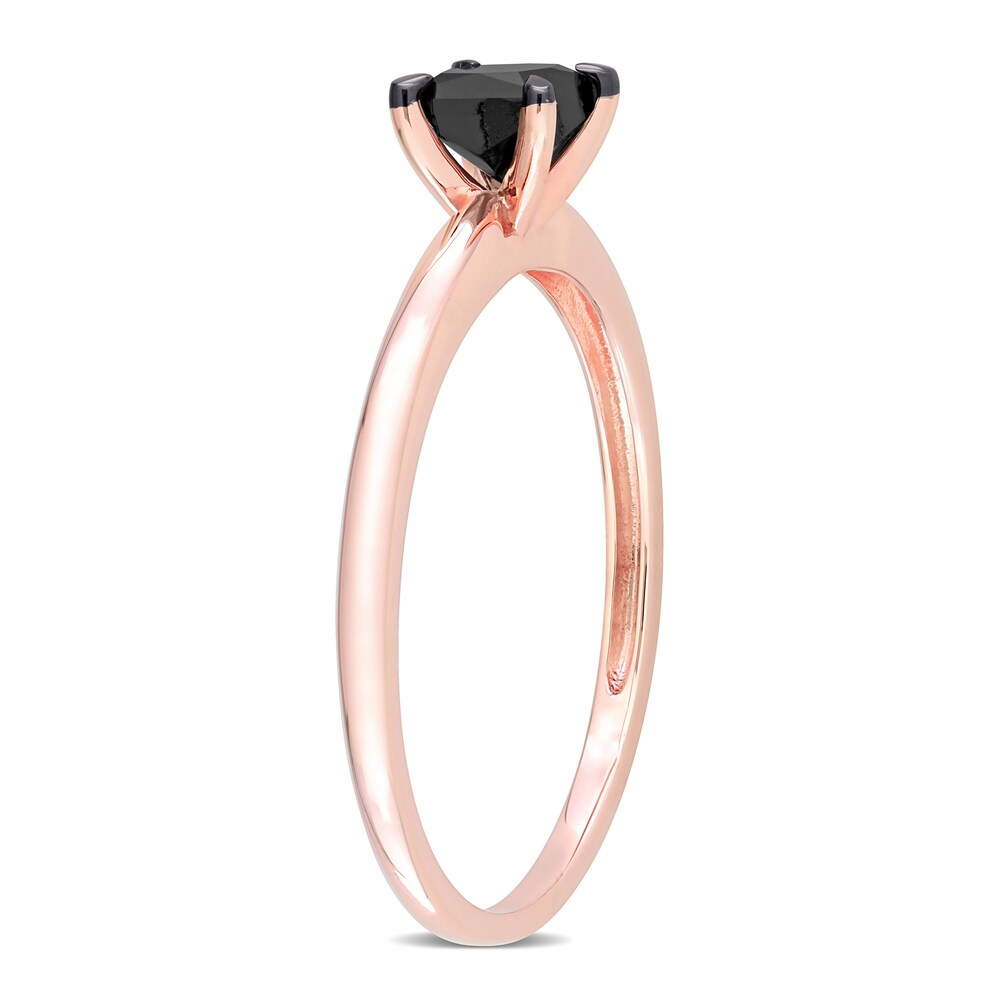 Black Diamond Solitaire Engagement Ring 1/2 ct tw Princess-cut 14K Rose Gold 80w5fXG4 Black Diamond Solitaire Engagement Ring 1/2 ct tw Princess-cut 14K Rose Gold 80w5fXG4