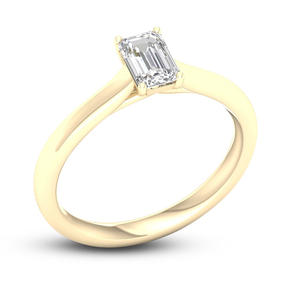 Diamond Solitaire Ring 1/2 ct tw Emerald-cut 14K Yellow Gold (SI2/I) 8EcdMRGK Diamond Solitaire Ring 1/2 ct tw Emerald-cut 14K Yellow Gold (SI2/I) 8EcdMRGK