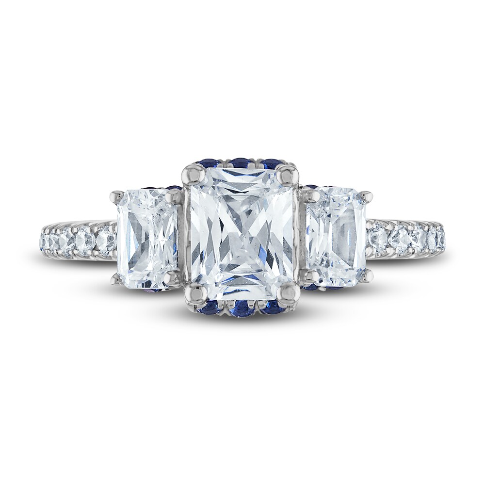 Vera Wang WISH Diamond Engagement Ring 1-7/8 ct tw Radiant/Round 14K White Gold 8WG0VYxr Vera Wang WISH Diamond Engagement Ring 1-7/8 ct tw Radiant/Round 14K White Gold 8WG0VYxr