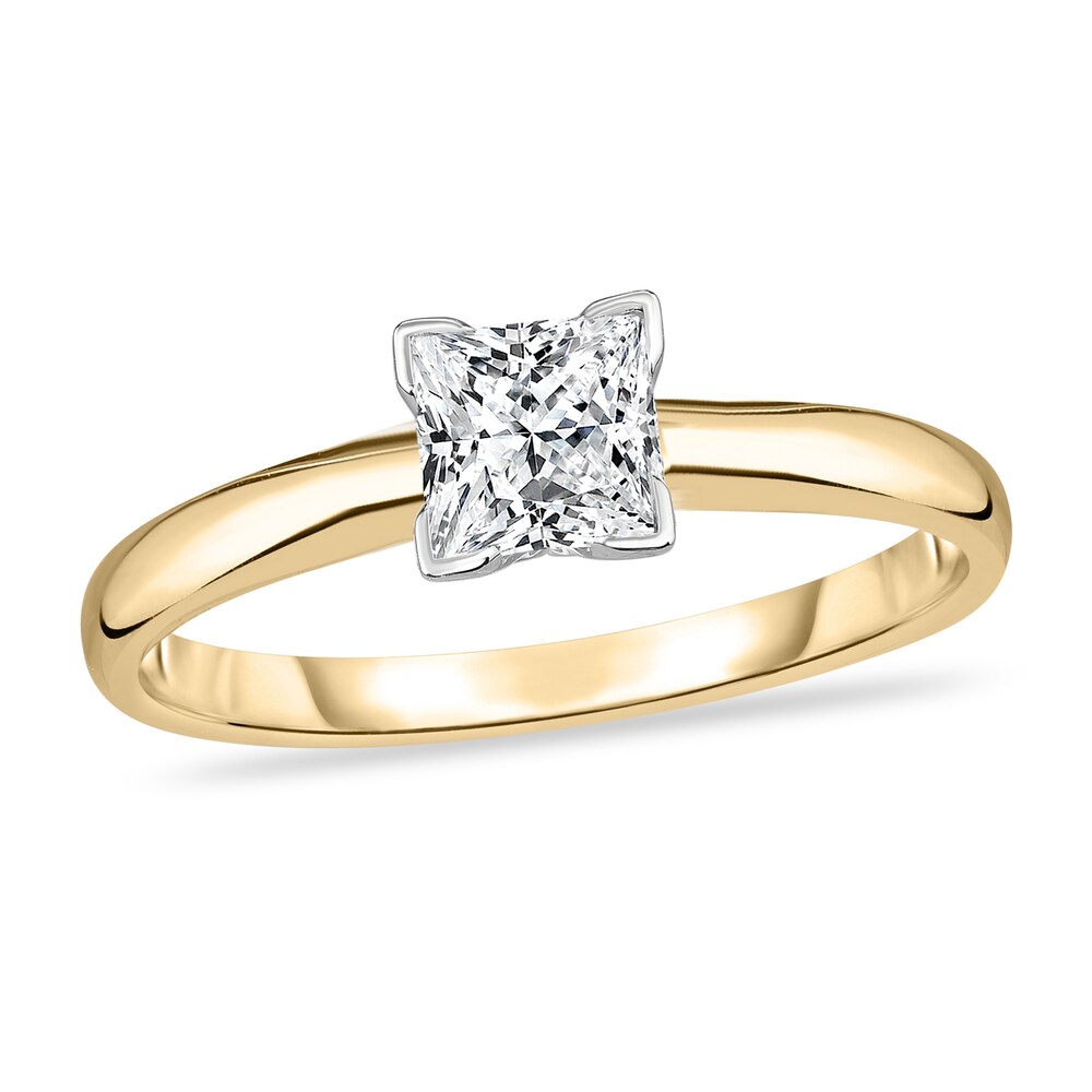Diamond Solitaire Ring 1/3 ct tw Princess 14K Yellow Gold (I1/I) 8WkCyf34 Diamond Solitaire Ring 1/3 ct tw Princess 14K Yellow Gold (I1/I) 8WkCyf34