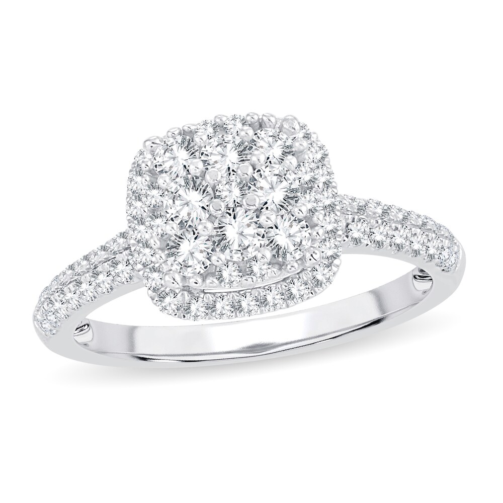 Diamond Ring 7/8 ct tw Round 14K White Gold 8i6ypd2B Diamond Ring 7/8 ct tw Round 14K White Gold 8i6ypd2B