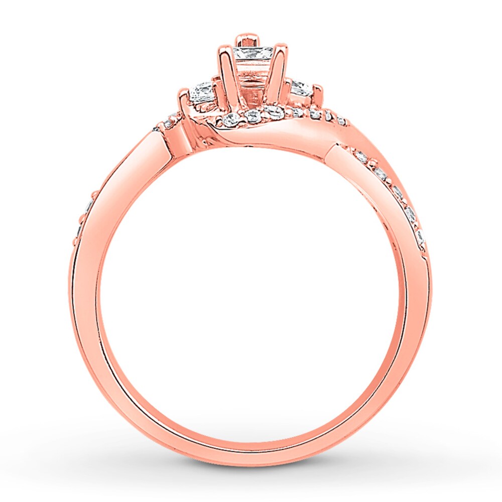 Diamond Engagement Ring 5/8 ct tw Pear-shaped 14K Rose Gold 8jDZB5FA Diamond Engagement Ring 5/8 ct tw Pear-shaped 14K Rose Gold 8jDZB5FA