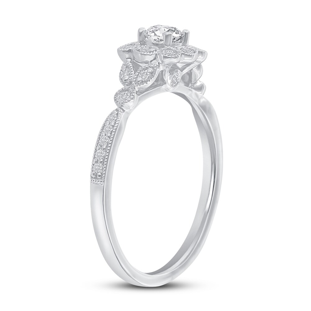 Diamond Engagement Ring 1/3 ct tw Round 14K White Gold 8yjfgYzd Diamond Engagement Ring 1/3 ct tw Round 14K White Gold 8yjfgYzd