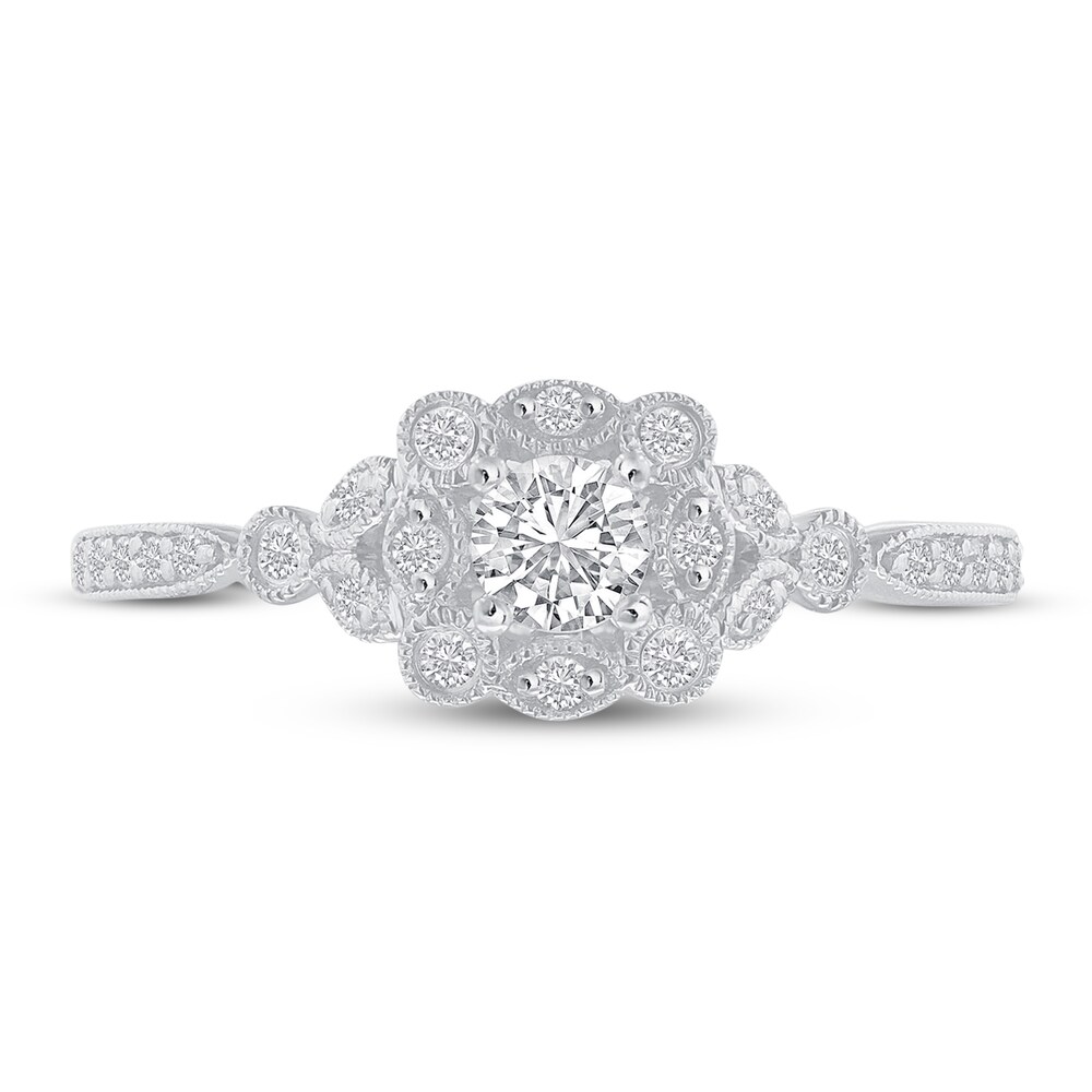 Diamond Engagement Ring 1/3 ct tw Round 14K White Gold 8yjfgYzd Diamond Engagement Ring 1/3 ct tw Round 14K White Gold 8yjfgYzd