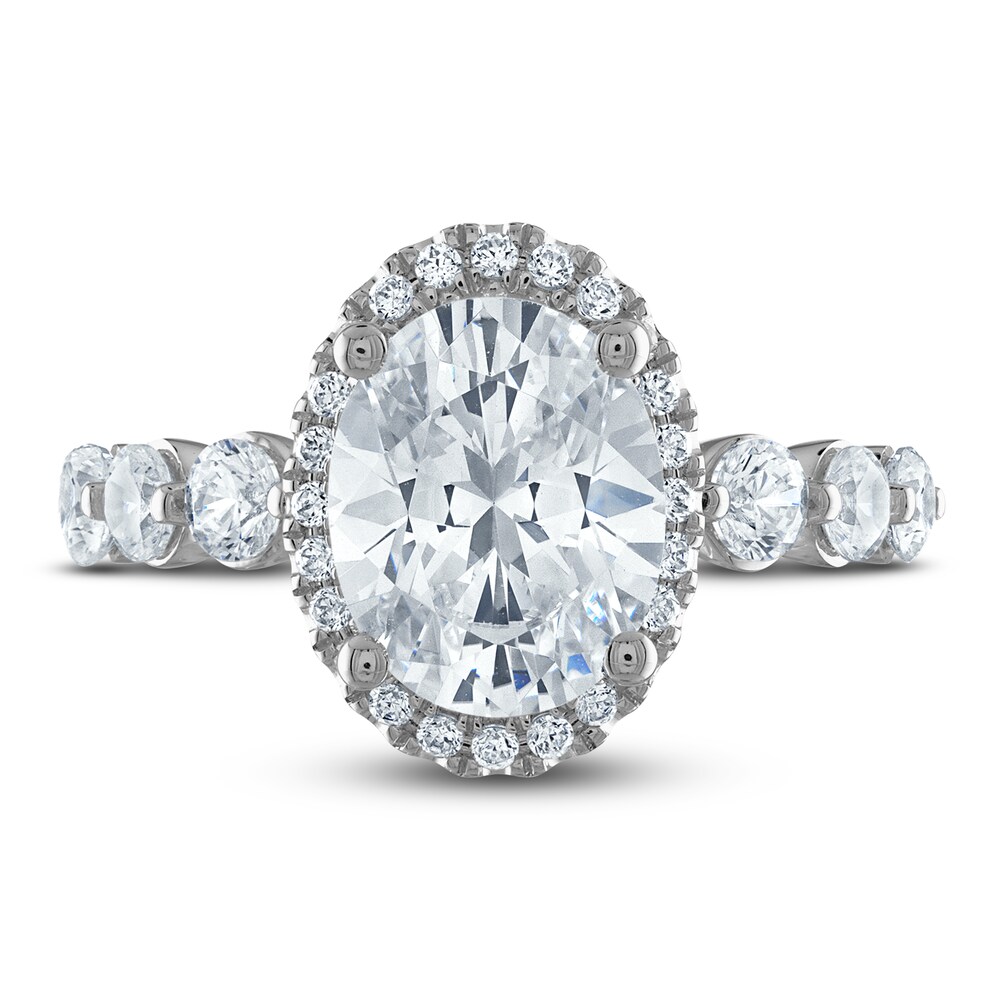 Vera Wang WISH Lab-Created Diamond Engagement Ring 3-1/2 ct tw Round/Oval 14K White Gold 95Fvgg5V Vera Wang WISH Lab-Created Diamond Engagement Ring 3-1/2 ct tw Round/Oval 14K White Gold 95Fvgg5V