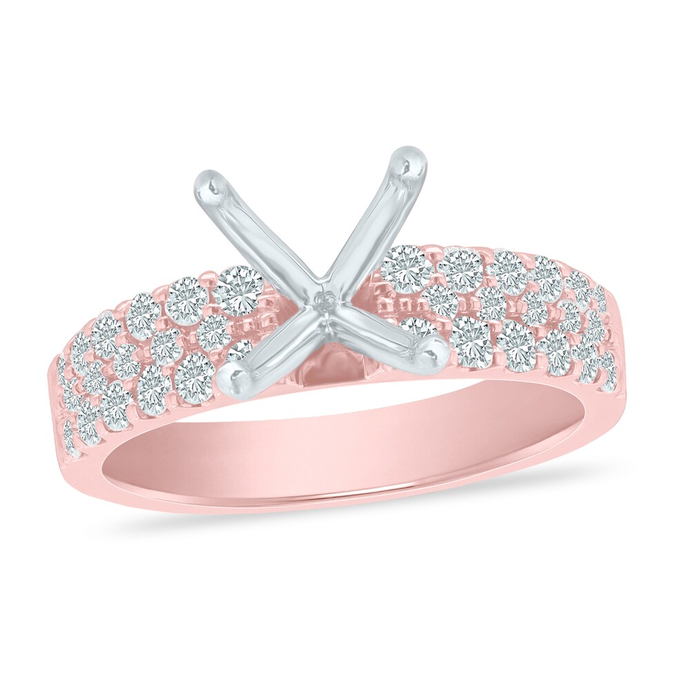 Diamond Ring Setting 5/8 ct tw Round 14K Rose Gold 95MjNEOi Diamond Ring Setting 5/8 ct tw Round 14K Rose Gold 95MjNEOi