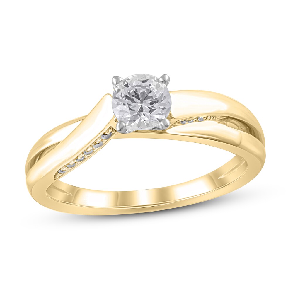 Diamond Engagement Ring 3/4 ct tw Round 14K Yellow Gold 97NvhDSZ Diamond Engagement Ring 3/4 ct tw Round 14K Yellow Gold 97NvhDSZ