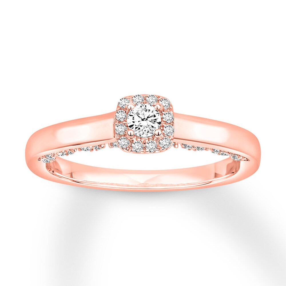 Diamond Engagement Ring 5/8 carat tw Round 14K Rose Gold 98MyEHxf Diamond Engagement Ring 5/8 carat tw Round 14K Rose Gold 98MyEHxf