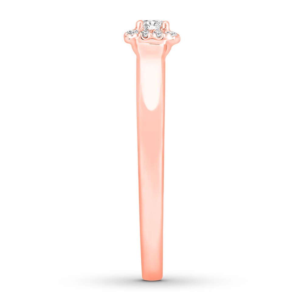 Diamond Engagement Ring 5/8 carat tw Round 14K Rose Gold 98MyEHxf