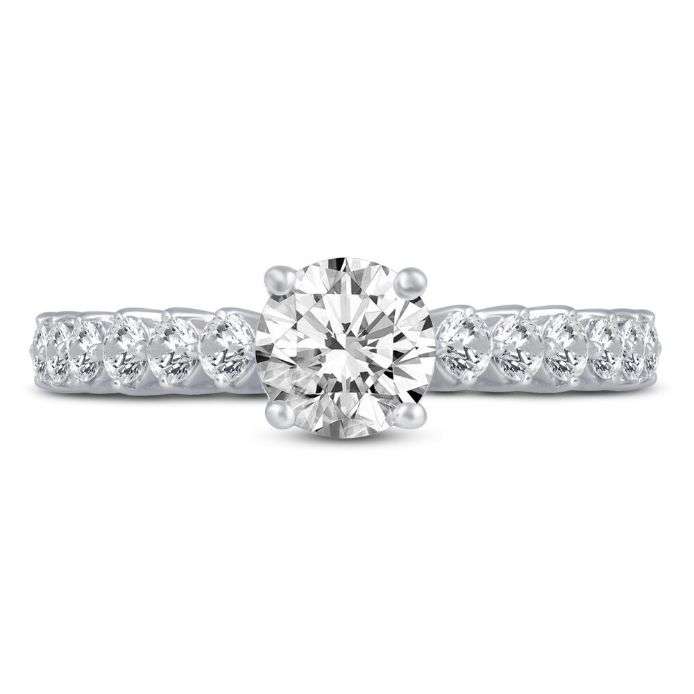 Diamond Engagement Ring 1-3/8 ct tw Round 14K White Gold 9FysdBXr Diamond Engagement Ring 1-3/8 ct tw Round 14K White Gold 9FysdBXr