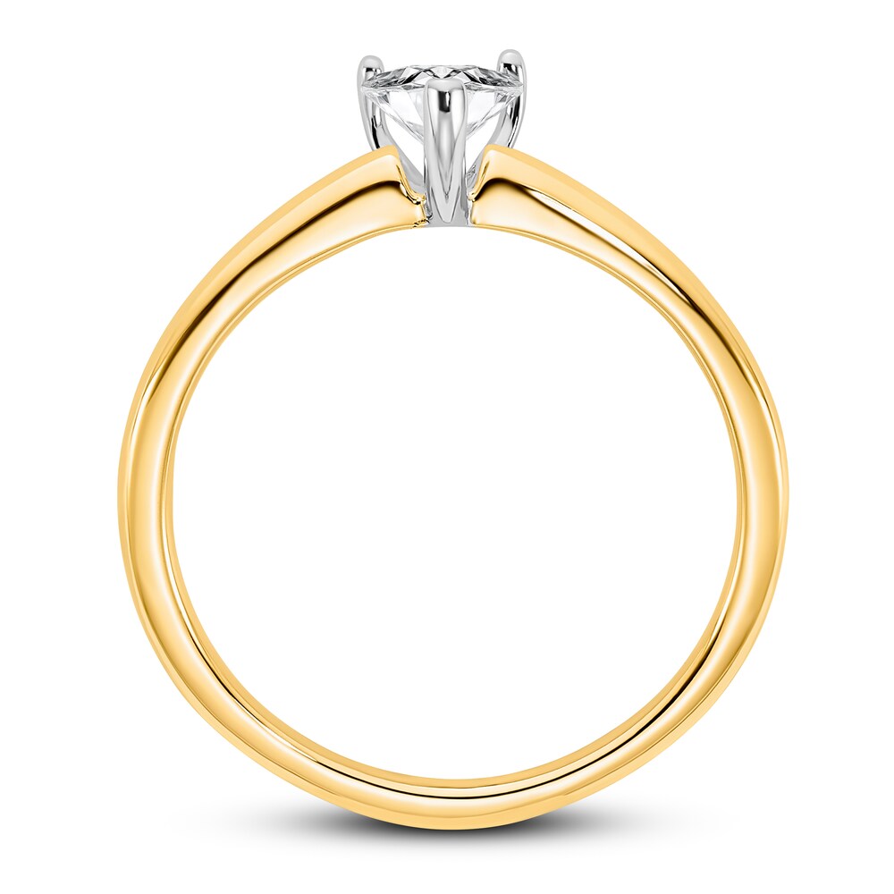 Diamond Solitaire Engagement Ring 1/2 ct tw Heart 14K Two-Tone Gold (I1/I) 9VYoF7P4 Diamond Solitaire Engagement Ring 1/2 ct tw Heart 14K Two-Tone Gold (I1/I) 9VYoF7P4