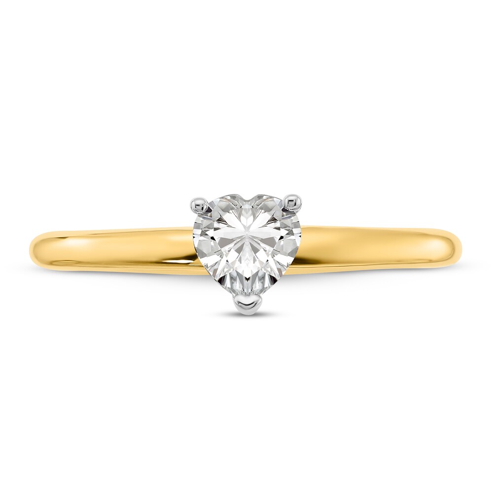 Diamond Solitaire Engagement Ring 1/2 ct tw Heart 14K Two-Tone Gold (I1/I) 9VYoF7P4 Diamond Solitaire Engagement Ring 1/2 ct tw Heart 14K Two-Tone Gold (I1/I) 9VYoF7P4