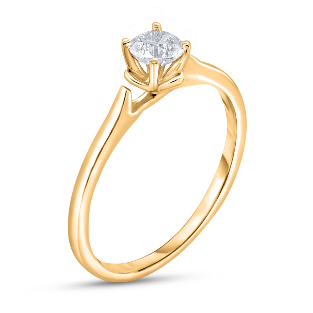 Diamond Solitaire Floral Engagement Ring 1/4 ct tw Round 14K Yellow Gold (I2/I) 9VvKlKVH Diamond Solitaire Floral Engagement Ring 1/4 ct tw Round 14K Yellow Gold (I2/I) 9VvKlKVH