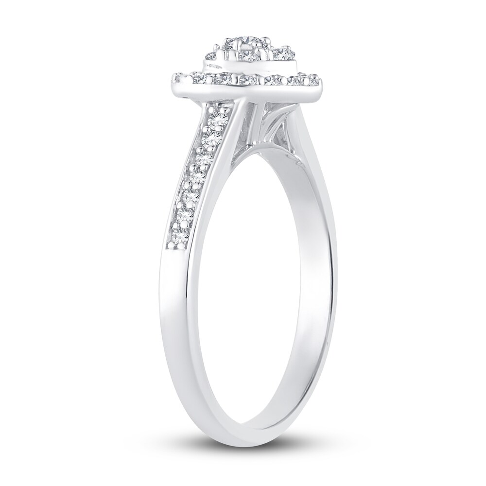 Diamond Heart Ring 3/8 ct tw Round 14K White Gold 9bnyfdHz Diamond Heart Ring 3/8 ct tw Round 14K White Gold 9bnyfdHz