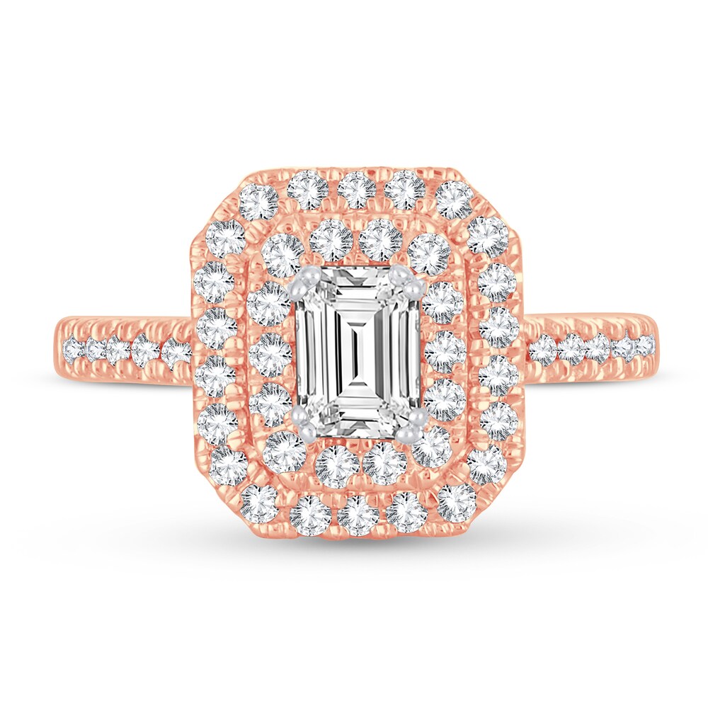 Diamond Ring 1 ct tw Emerald-cut 14K Rose Gold 9e6zqGtr Diamond Ring 1 ct tw Emerald-cut 14K Rose Gold 9e6zqGtr