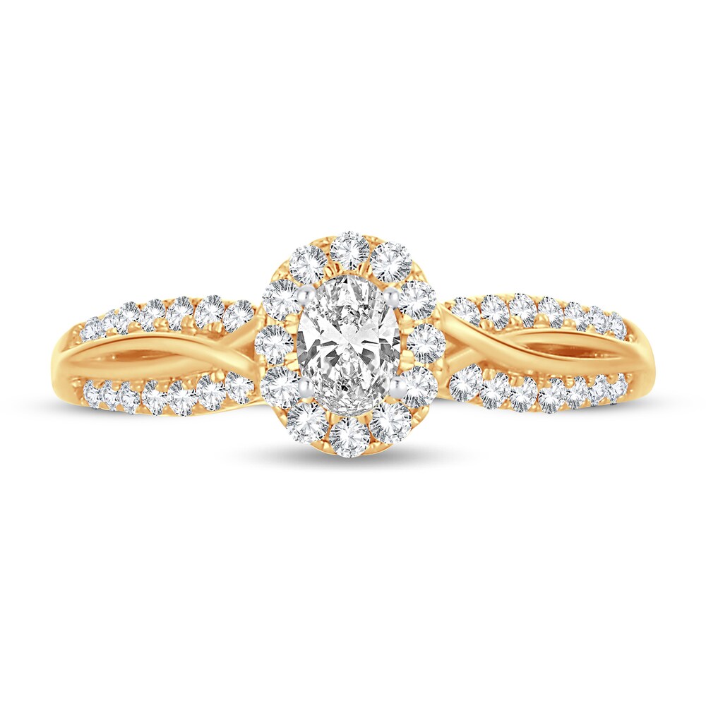 Diamond Ring 1/2 ct tw Oval 14K Yellow Gold 9fB7qoiP Diamond Ring 1/2 ct tw Oval 14K Yellow Gold 9fB7qoiP