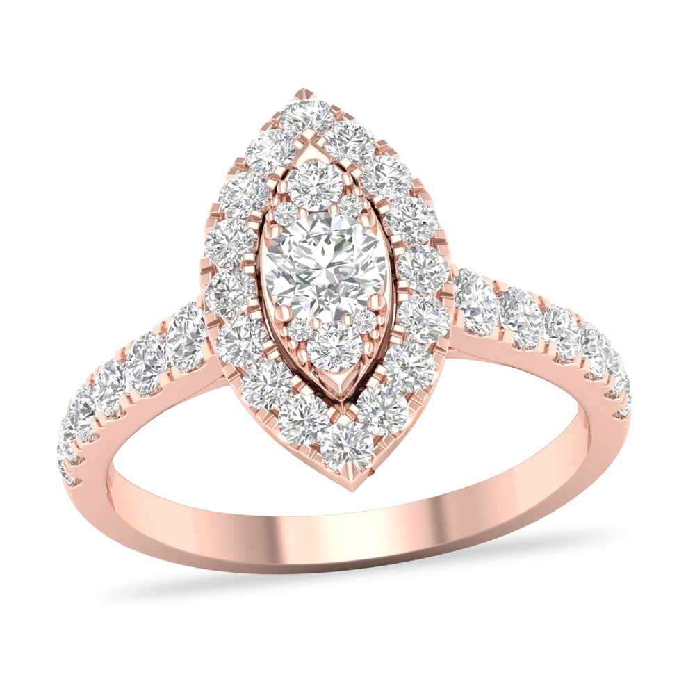 Diamond Ring 1 ct tw Round 14K Rose Gold 9yi8C3In Diamond Ring 1 ct tw Round 14K Rose Gold 9yi8C3In