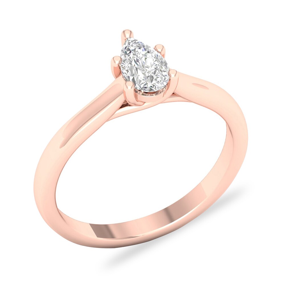 Diamond Solitaire Ring 1/2 ct tw Pear-shaped 14K Rose Gold (SI2/I) A2sWyKXW Diamond Solitaire Ring 1/2 ct tw Pear-shaped 14K Rose Gold (SI2/I) A2sWyKXW