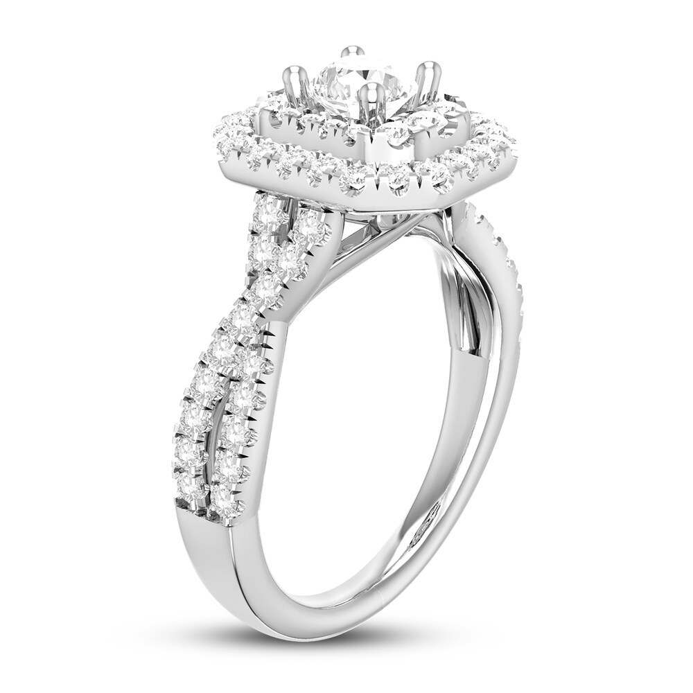 Diamond Engagement Ring 1-1/8 ct tw Round 14K White Gold A3IOsNaf Diamond Engagement Ring 1-1/8 ct tw Round 14K White Gold A3IOsNaf