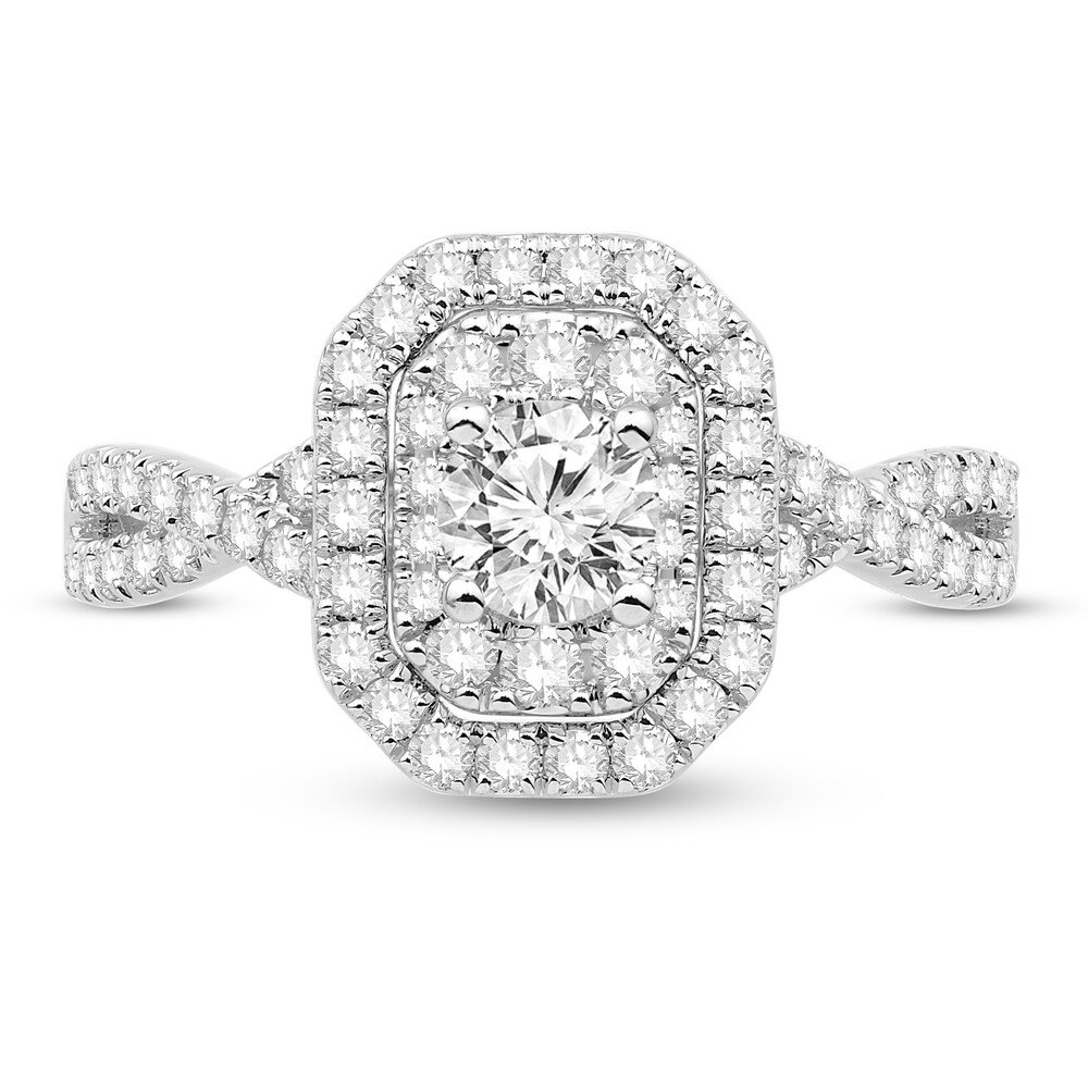 Diamond Engagement Ring 1-1/8 ct tw Round 14K White Gold A3IOsNaf Diamond Engagement Ring 1-1/8 ct tw Round 14K White Gold A3IOsNaf