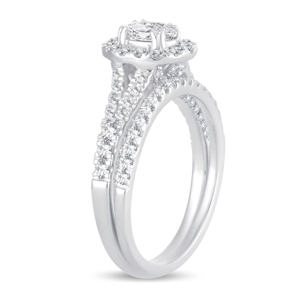 Diamond Bridal Set 1-1/8 ct tw Round/Oval 14K White Gold A9jba8nV Diamond Bridal Set 1-1/8 ct tw Round/Oval 14K White Gold A9jba8nV