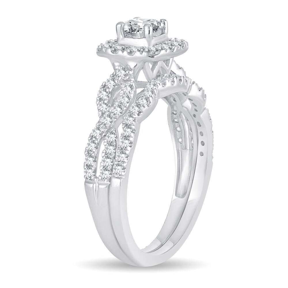Diamond Bridal Set 1 ct tw Round 14K White Gold AGnbGvJK